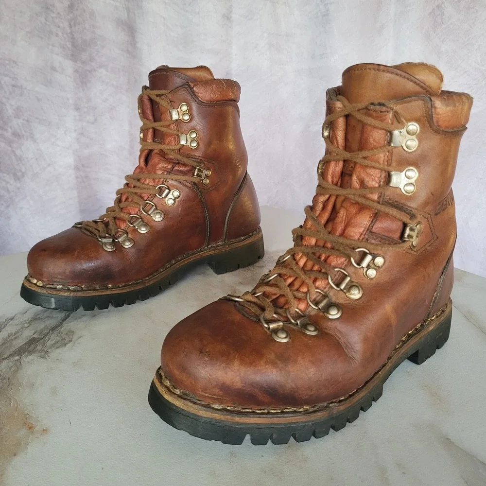 Zermatt Vibram Montagnablock Heavy Duty Mountaineering Boots US Men's Size 7.5